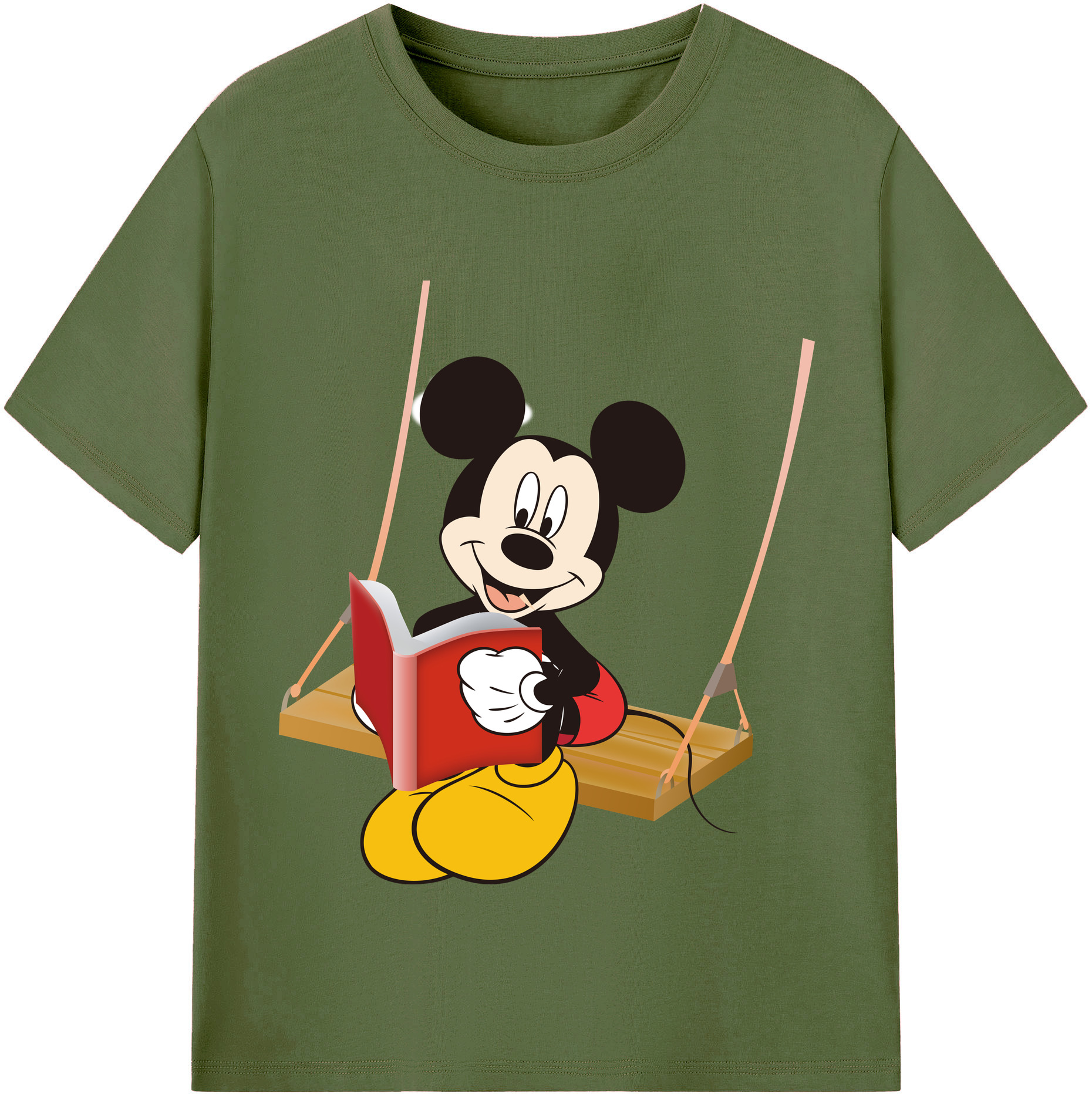 （画像用） ミッキーマウス Mickey Mouse 綿100％半袖Tシャツ（フロントプリント）